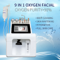 9 In 1 neue Multifunktionskristallmikrodermabrasion Hydra Aqua Peel Facial Sauerstoffmaschine